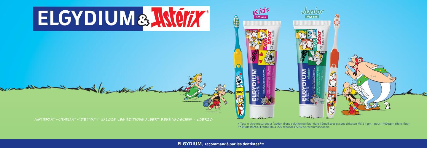Bannière desktop Astérix x Elgydium